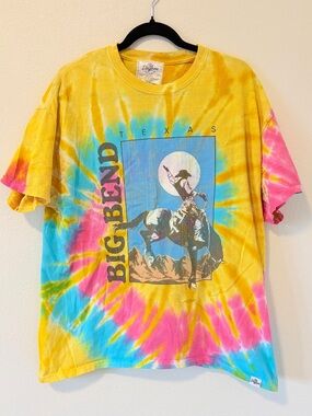 Kid Dangerous LA Brand Big Bend Texas Tie Dye Graphic Tee XL